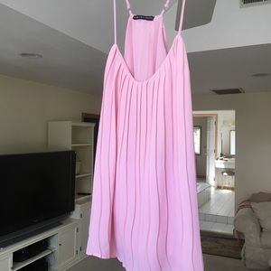 Harlow and Graham Swing Pleated BARBIE PINK Top Medium